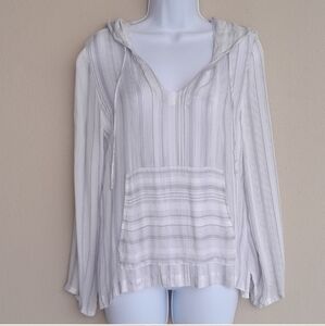 CHASER Striped Hooded Top Size Small